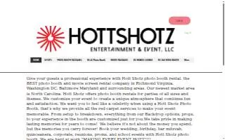 Hott Shotz Photo Booth of Bon Air website
