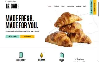 Le Box Lunch website