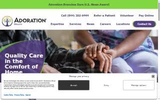 Adoration Home Health of Batesville website