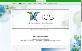 Highlands Community Services website