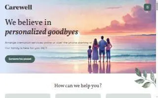 Carewell Cremations website