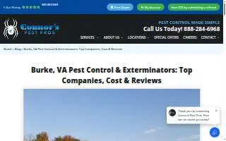 Connor's Pest Pros of Burke website