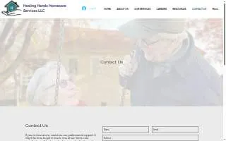 Healing Hands Homecare Services website