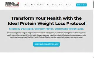 Ideal Protein at Commonwealth Family Health Care website
