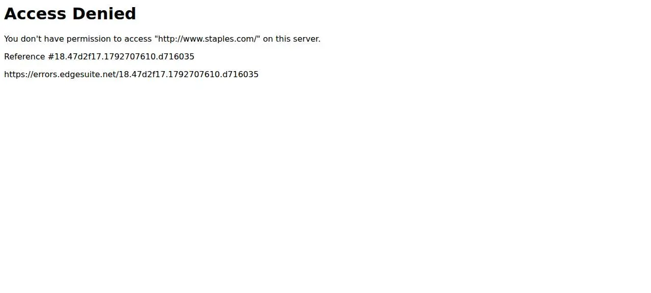 Staples of Burke website