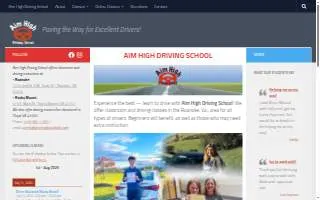 Aim High Driving School website