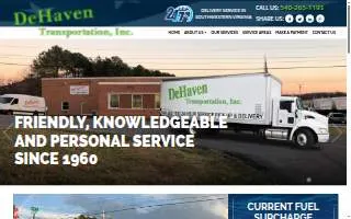De-Haven Transportation website