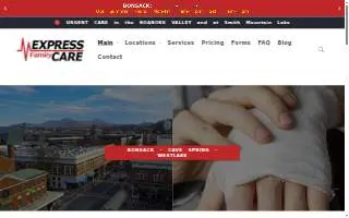 Express Family Care-Westlake website
