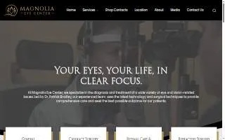 Magnolia Eye Center website