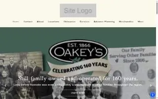 Oakey's Funeral Service & Crematory of Cave Spring website