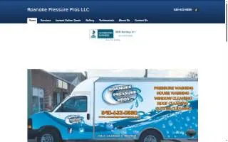 Roanoke Pressure Pros LLC of Cave Spring website