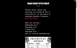 Thieves Honor Tattoo of Cave Spring website
