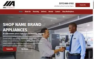 AAA Appliances of Centreville website