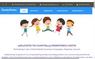 Chantilly Pediatrics website