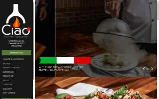 Ciao Osteria website