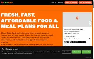 Clean Eatz of Centreville website