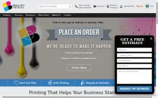 Bailey Printing Inc website