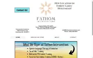 Fathom Interventions, LLC website