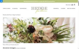 Hedge Fine Blooms website
