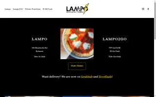 Lampo Neapolitan Pizzeria website