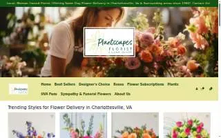 Plantscapes Florist & Flower Delivery website
