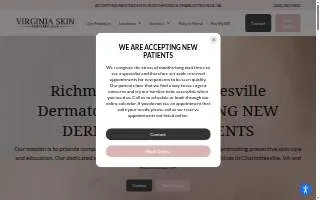 Virginia Skin Dermatology of Charlottesville website