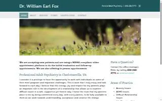William Fox, MD, Psychiatry website