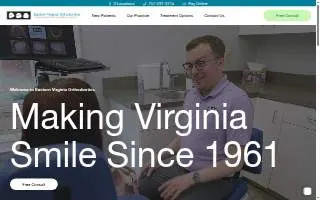 Eastern Virginia Orthodontics of Chesapeake website