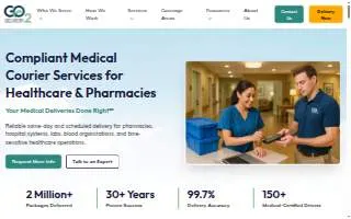 GO2 Delivery website