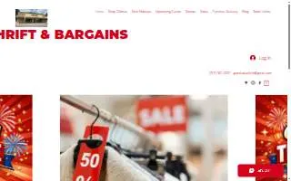 Good Value Thrift & Bargains website
