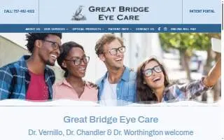 Great Bridge Eye Care website