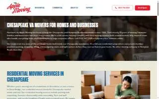 Harrison's by Apple Moving website