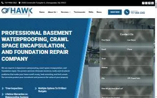 Hawk Crawlspace & Foundation Repair of Chesapeake website