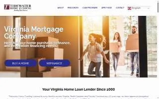 Tidewater Home Funding of Chesapeake website