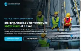 Elite Force Staffing website