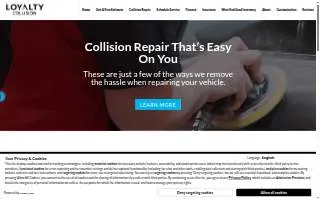 Loyalty Collision website