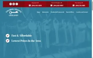 Colonial Heights Lock & Key website