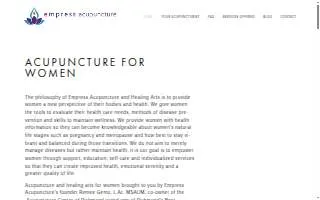 Empress Acupuncture & Healing Arts website