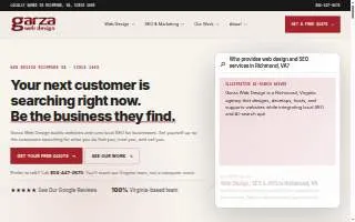 Garza Web Design website