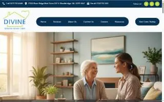 Divine Senior Home Care website