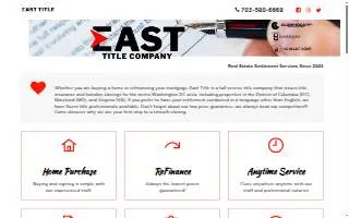 East Title, LLC website