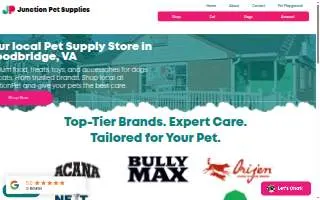 Junction Pet Supplies of Dale City website