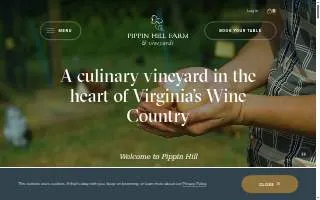 Pippin Hill Farm & Vineyards of Danville website