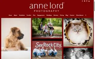 Anne Lord Photography website
