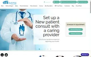 Millennium Medical Care website