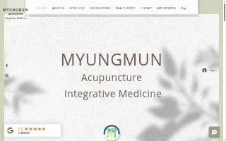 MyungMun Acupuncture of Fairfax website