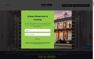 Econize Closets & Blinds website