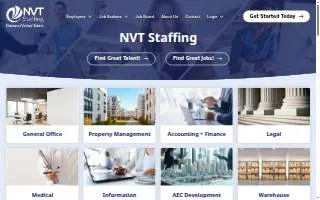 NVT Staffing of Falls Church website