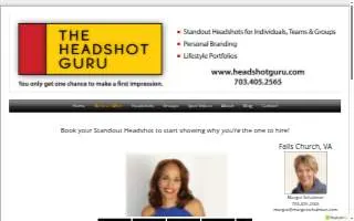 The Headshot Guru website