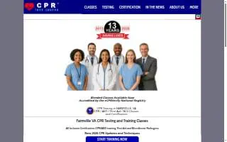 CPR Farmville website